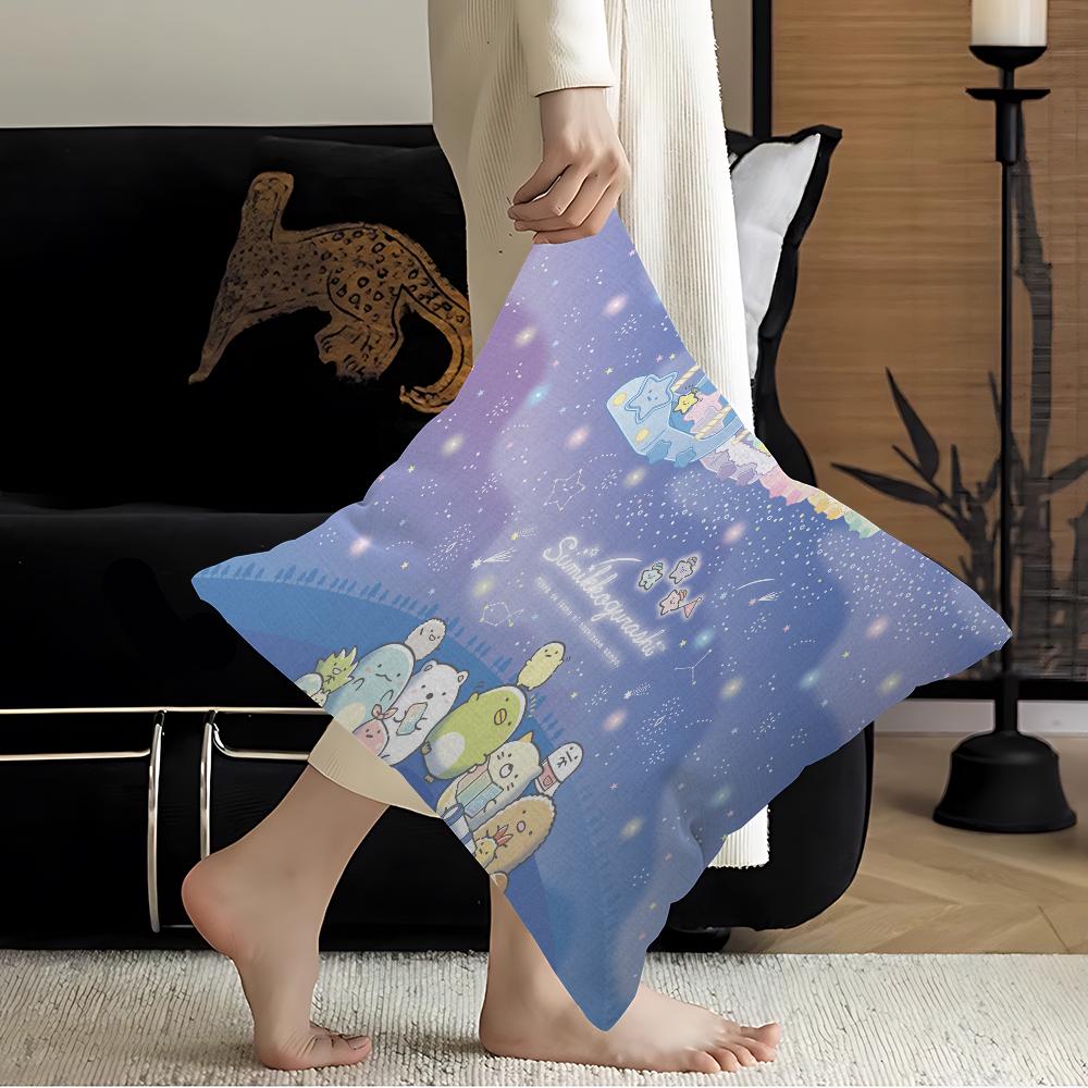 Kawai Sumikko Gurashi Personalized Pillow Cover Kids Bedroom Wild Party Decor Pillowcase Kid Birthday Shower Gift