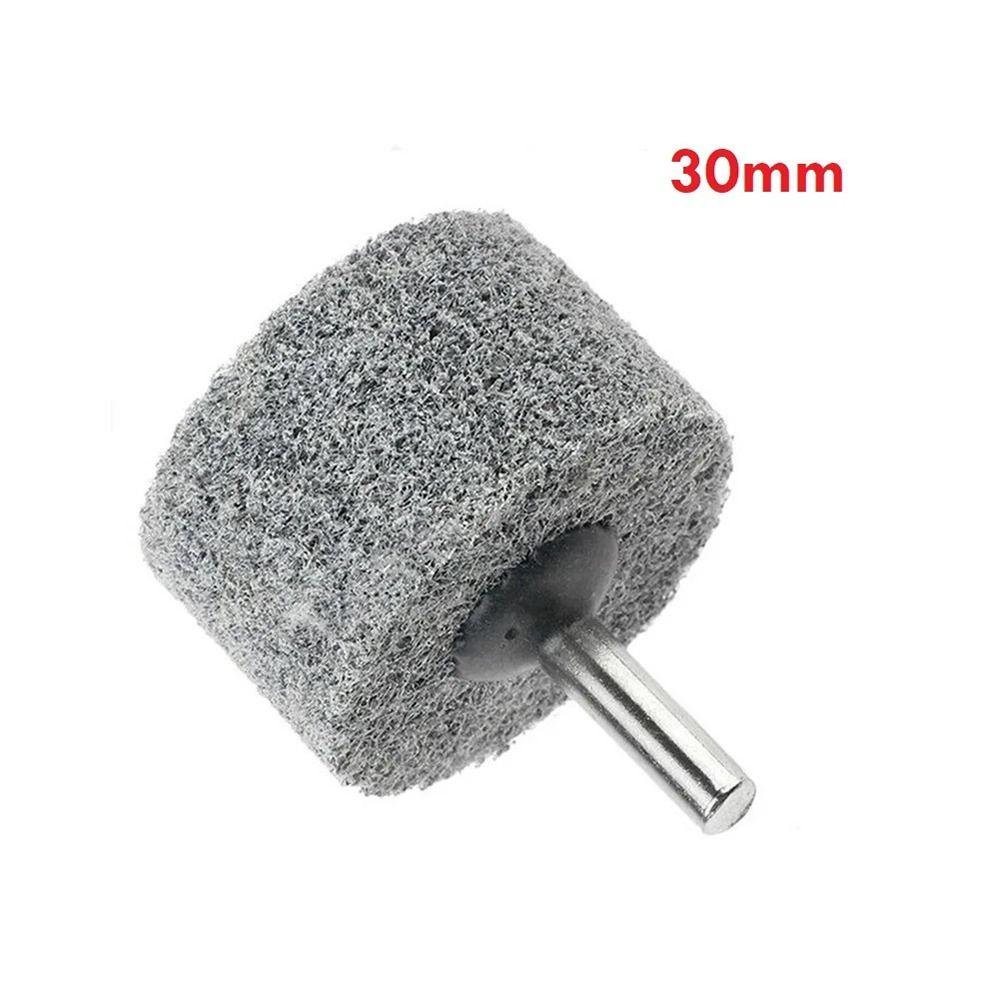 5Pcs 6mm 1/4" Shank Grinding Head 20/25/30/40/50mm For Rotary Drill Grinder Polishing Wheel Grey Abrasive Tool Sharpening Head