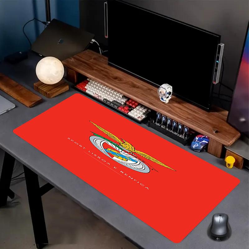 Benfica Thema Mauspads, Rutschfeste Gummiunterseite, Multifunktionales Büro- & Heimdekor, Perfekt für die Personalisierung des Arbeitsplatzes.