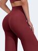 Pantaloni da Yoga a Gamba Larga Snellenti in Nylon Taglie Forti con Vita Incrociata e Sollevamento Glutei