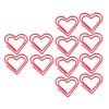 12pcs Heart Shape Paper Clips Bookmark Marking Document Organizing Clip Stationery Supplies