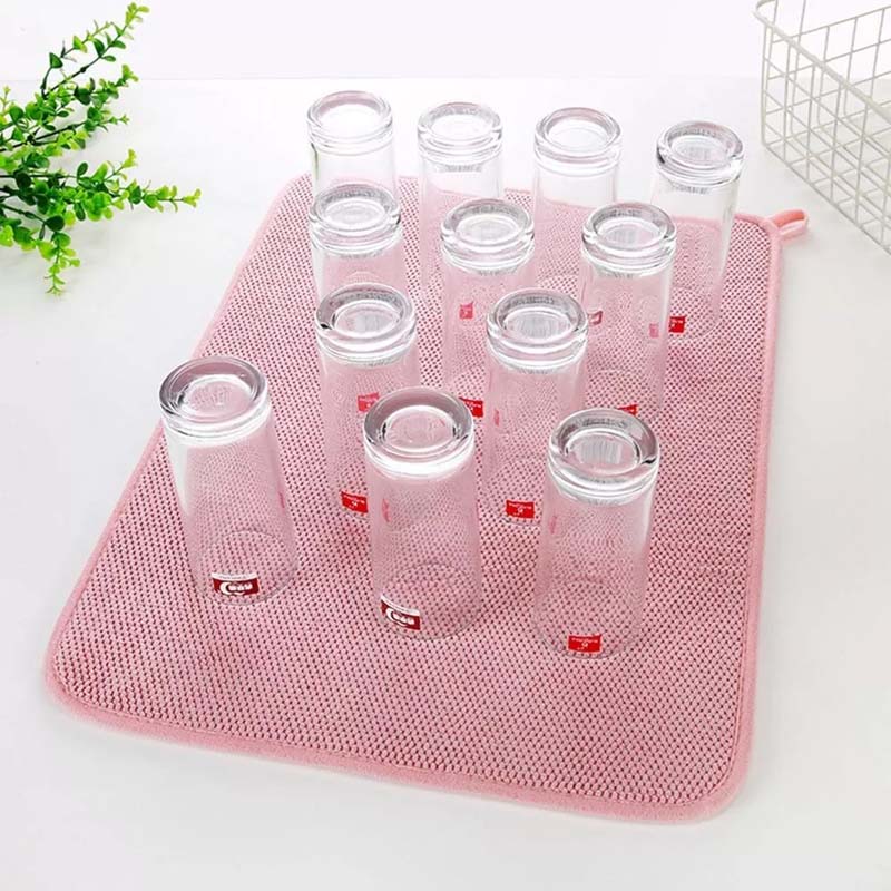 38 X 50cm Anti Slip Absorbent Dish Drying Mat Kitchen Sink Drainer Placemats