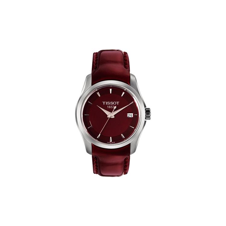 TISSOT Kutu Collection Quartz Movement 100m Water Resistance Women's Watch 32mm Red Watch Dial T035.210.16.371.01