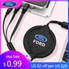 Car Sticker Hot Sell 3 In 1 Micro USB Type C Charger Cable Multi Usb Port Multiple Usb Charging Cord For Ford focus Fiesta EcoSp