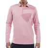 TaylorMade Metal T Brushed L/S Polo Shirt, Pink, Size XO, Men's, 2023FW, TL107