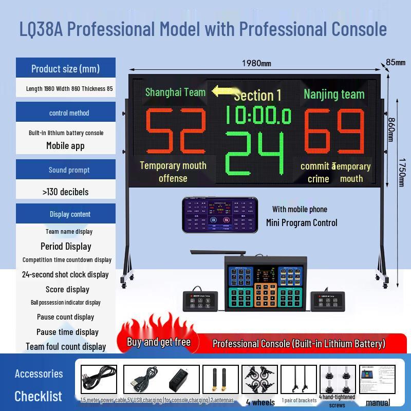 Ruobet LQ38A Electronic Scoreboard Timer