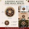 Christmas set light catcher handmade with pearl diamond painting. Acrylic base 20 cm with lace edge, 3D details of pearl beads, decor for windo