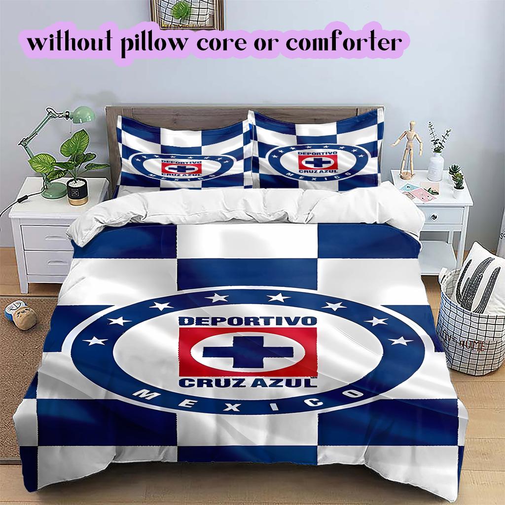 Cruz AzulPattern Bedding Quilt Set Quilt Cover Pillowcase Home Decoration Birthday Gift (1 * duvet cover + 2 * pillowcase, without core)