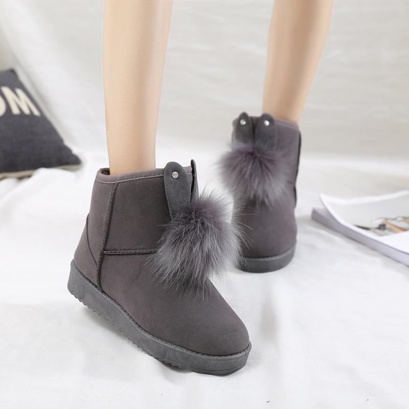 Winter New Autumn And Ladies Plus Fleece Warm Shoes Nonslip Warm Thick Snow Boots