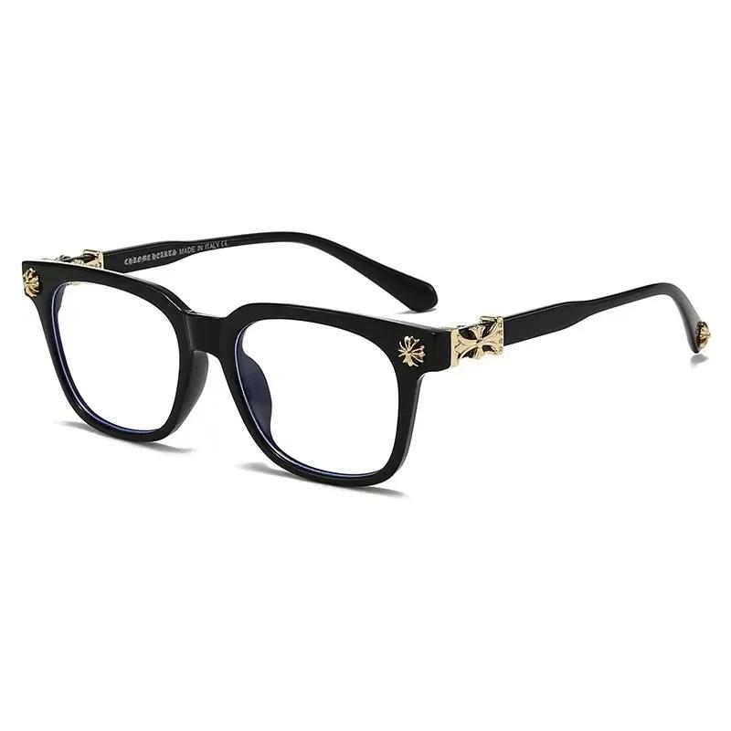 Unisex New Retro Art Full Frame Optical Glasses Personalized Large Frame HD Anti-blue Light Glasses Ultra-light Unisex Glasses