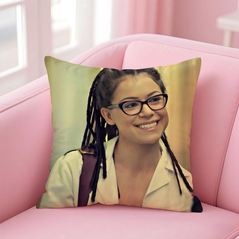 

German Crime Drama Star Cosima Niehaus Cushion Cover Pillowcase Short Plush Invisible zipper Room Sofa Cushion Cover 30X30cm