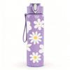 1PC White Daisy Flower Simple Floral Pattern 750ml Color Plastic Sports Water Bottle Leakproof Flip Straw Lid Suitable for Sports Office Home Use