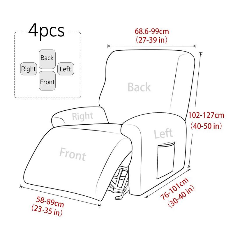 Potah na křeslo Elastický Potah na křeslo Polar Fleece Potahy na pohovku do obývacího pokoje Lazy Boy Potah na křeslo pro domácí hotel