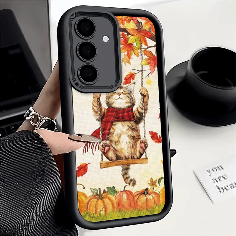 Phone Case for Samsung Galaxy S26 S25 Ultra S24 FE Pumpkin Happy Fall Autumn Shell S23 Plus S22 + S21 S20 5G Soft Silicone Funda