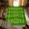 Realistische Fußballfeldmuster Teppichmatte Teppich, Lebendige & Dynamische Heimdekoration in Grüntönen für Wohnzimmer Schlafzimmer