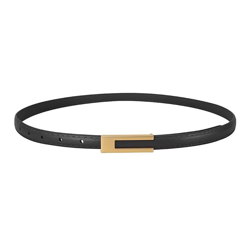 

Skinny Leather Belts for Women Thin Waist Belts for Dresses Jeans Pants чёрный