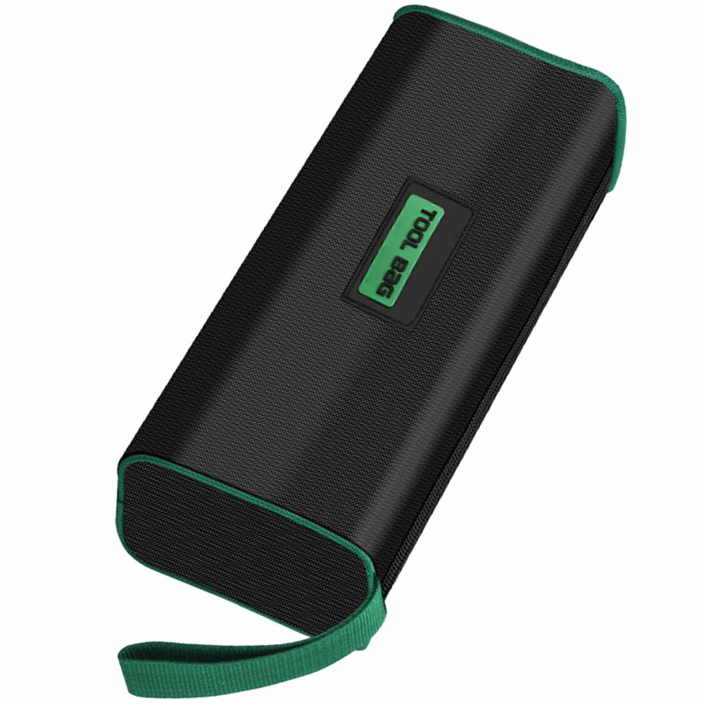 Geantă Portabilă Ușoară pentru Depozitare Electrician Organizatoare de Scule Pânză Oxford Verde pentru Meseriași Gestionare Eficientă a Sculelor