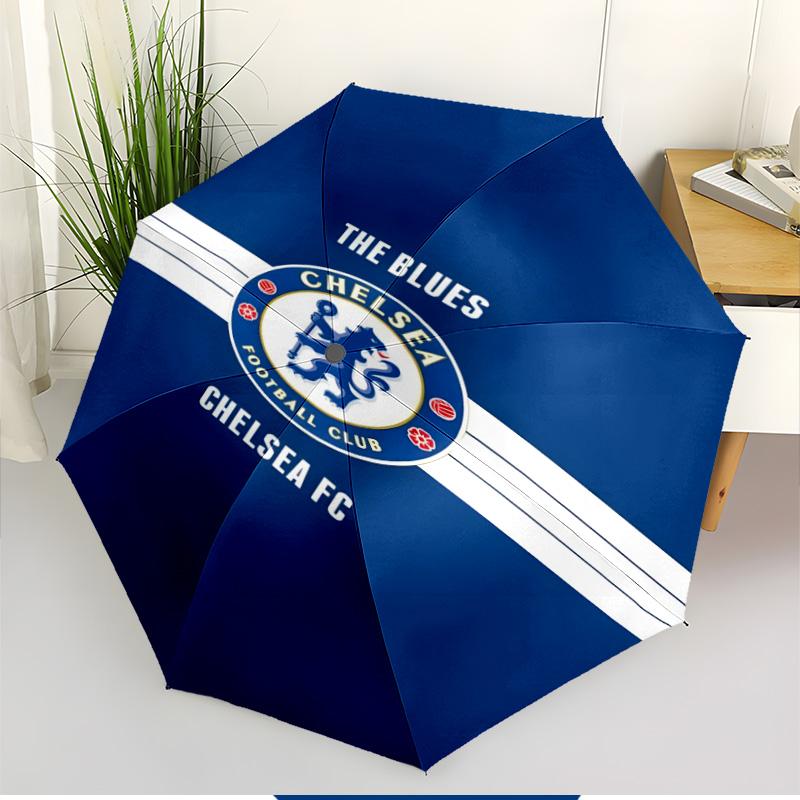 football club.C Print Automatic Open Close Umbrella, Portable Foldable Umbrella, for Outdoor Commute Camping Trip, Ideal Birthday Gift