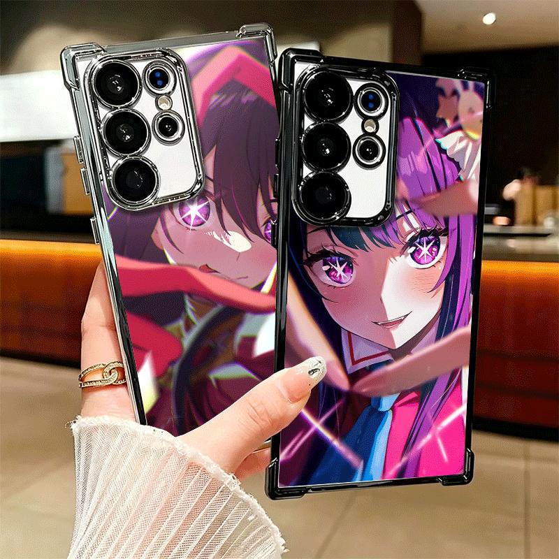 Oshi No Ko Anime Soft Phone Case For Samsung Galaxy S26 Ultra S25 Edge S24 FE S23 Plus S22 S21 + S20 Plating Anti-Fall Fundas