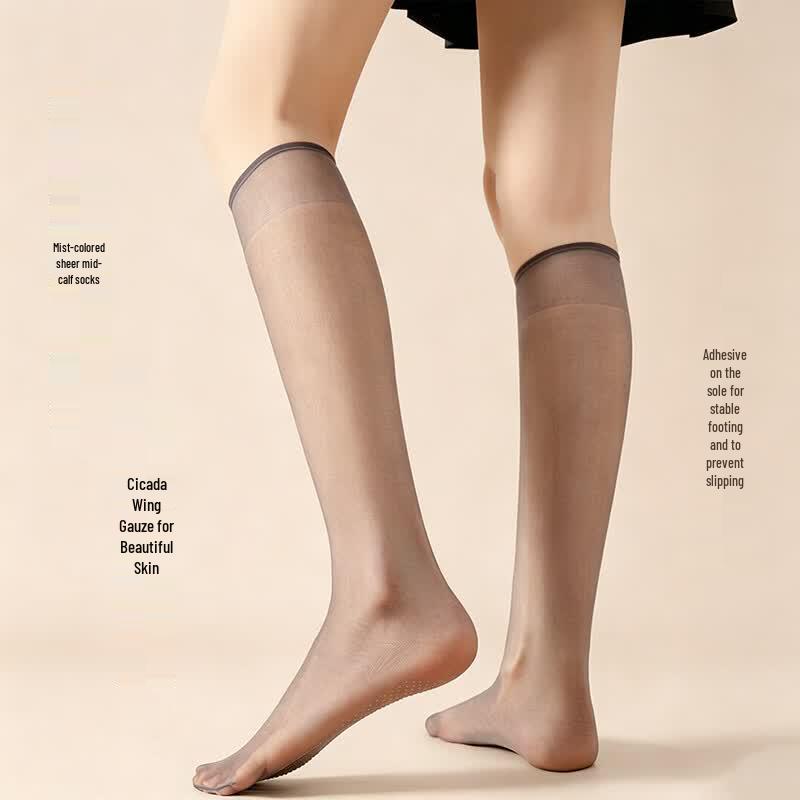 Langsha Women's Mid-Calf Anti-Snag Stockings