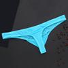 Men Sexy Thong Low-rise U-Convex Solid Color Briefs Elastic Waistband Slim Fit Solid