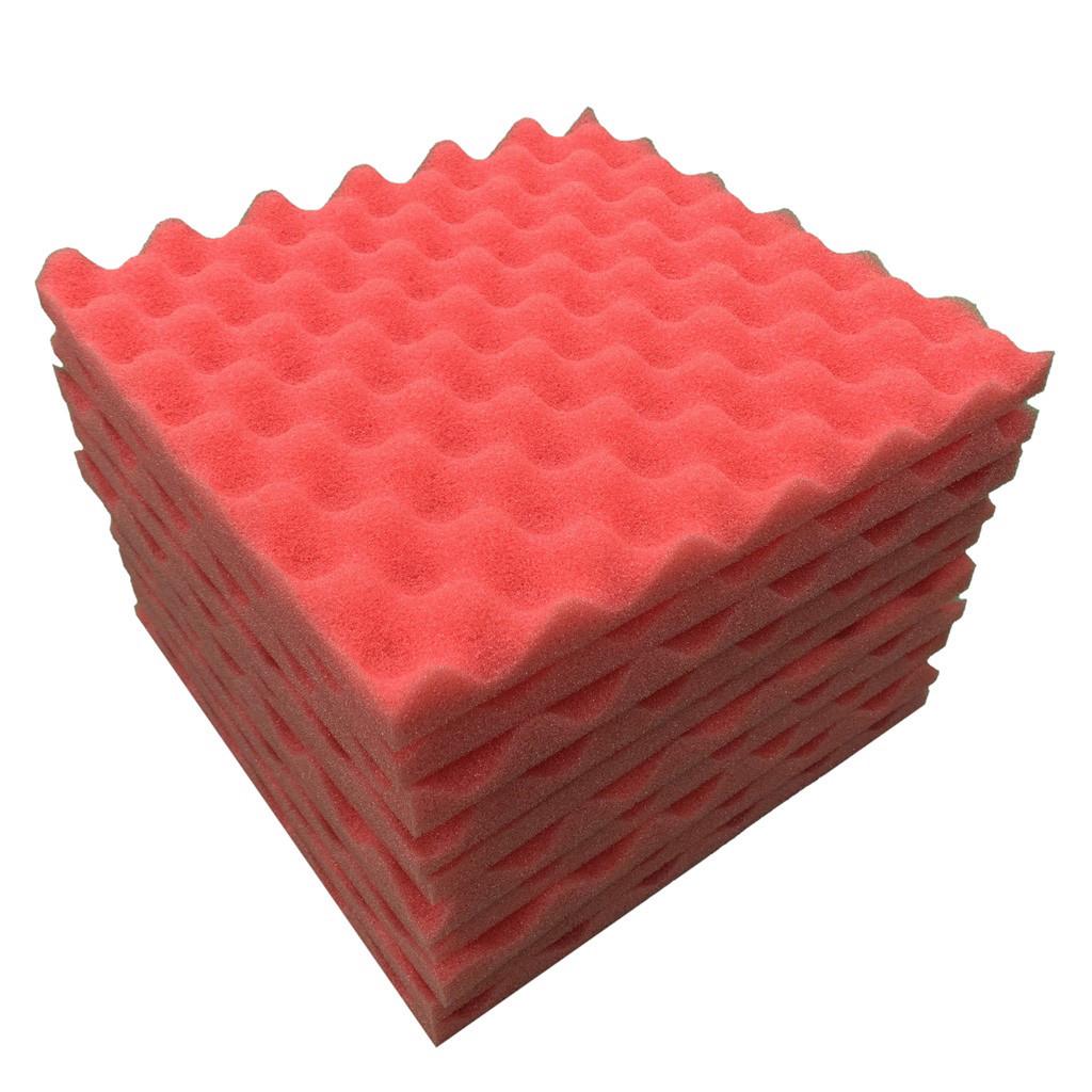 10Pcs Acoustic Foam  Stop Absorption Sponge Studio KTV Soundproof
