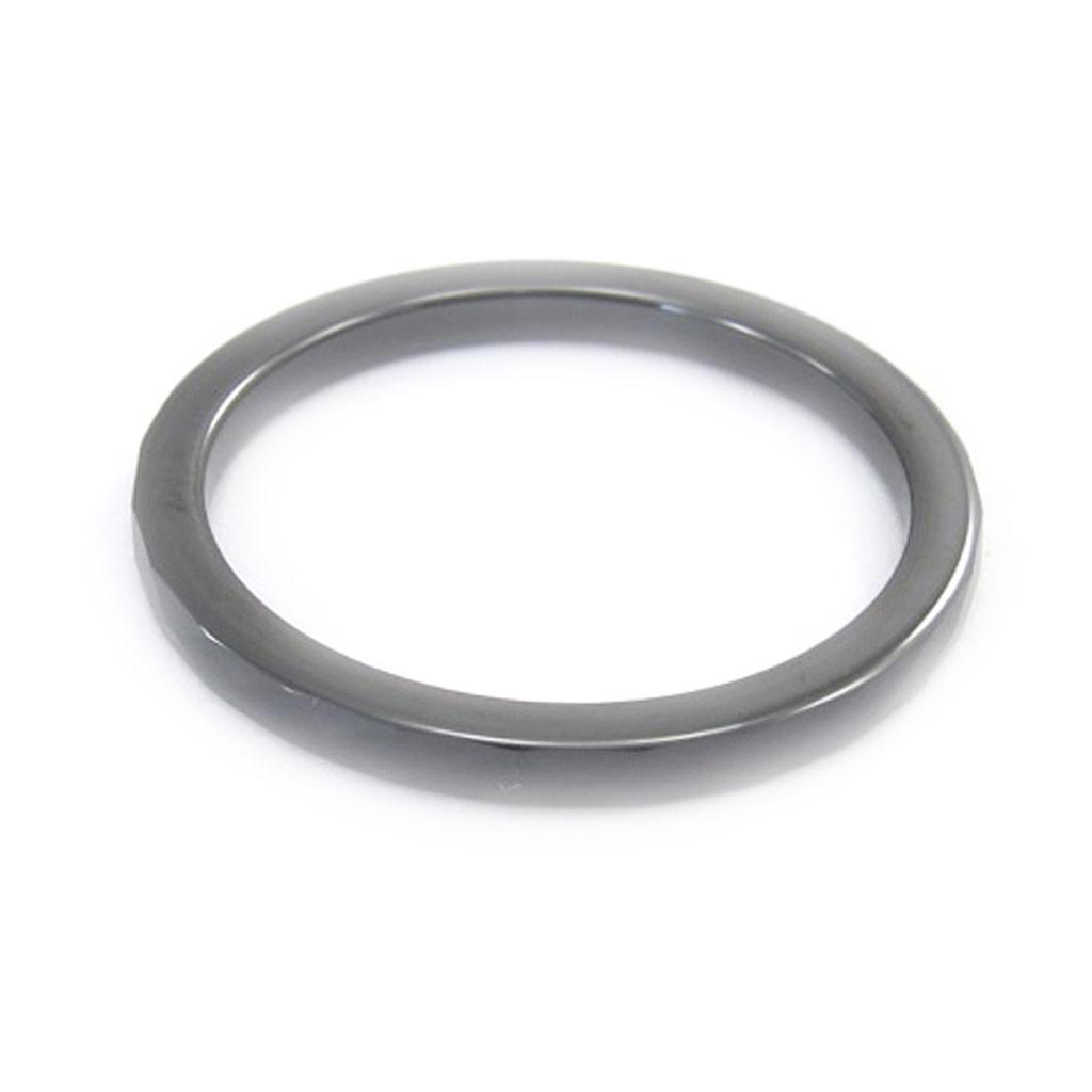 Designer Ring 'Mineralia' Anthracite Gray Ceramic - 2 Mm