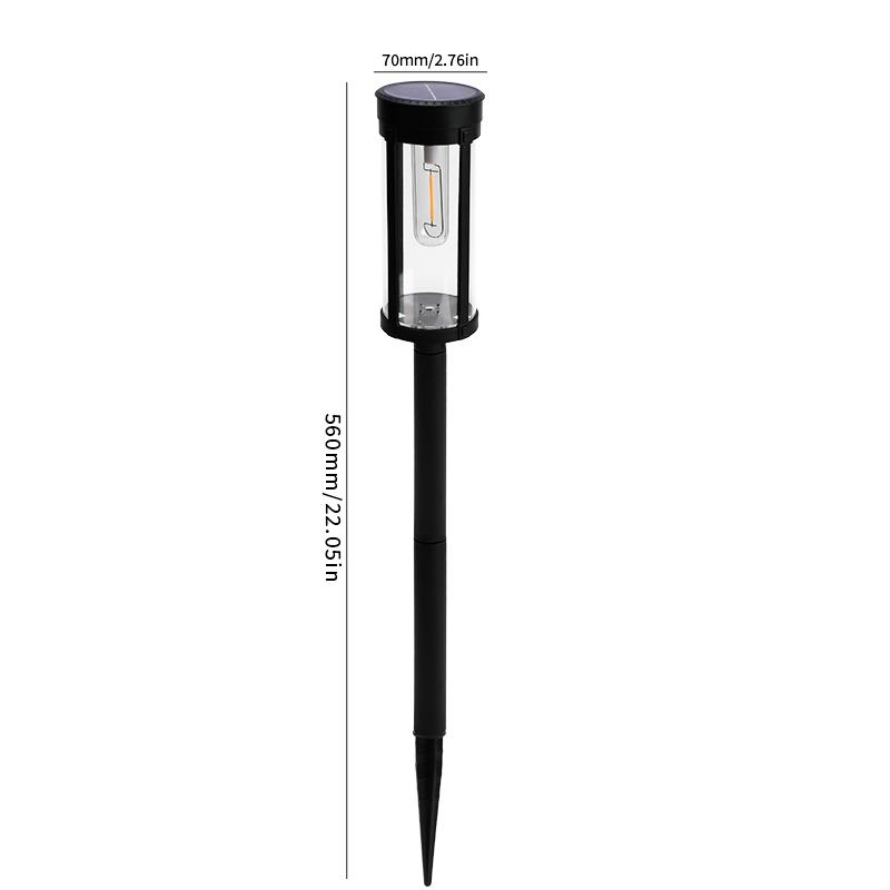 2PCS Solar Pathway Warm Lights Outdoor Waterproof Solar Powered Garden for Walkway Yard Backyard Landscape Lighting Decorative