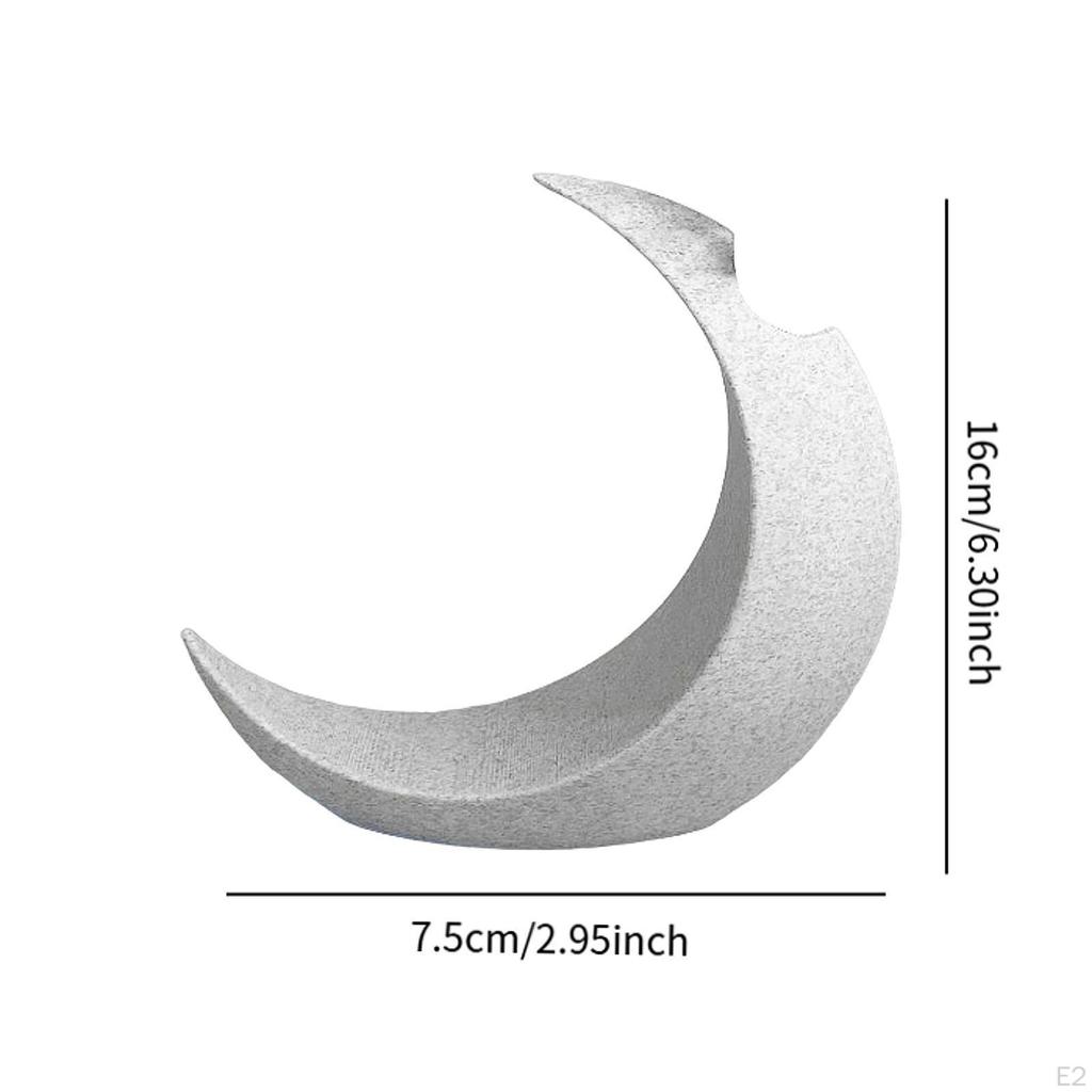 Měsíční socha Váza na květiny Figurka Minimalistická Boho Dekorativní Stolní Skulptura do obývacího pokoje