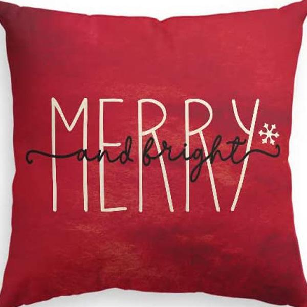 Neuer Weihnachts-Kissenbezug Elch Schneeflocken Festliche Dekoration Zuhause Sofa Wohnzimmer Kissen Kissen