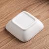 Pure White Square Ceramic Dipping Dish - Small Sauce Dish for BBQ, Hot Pot, Sauces, Flavoring & Seasoning