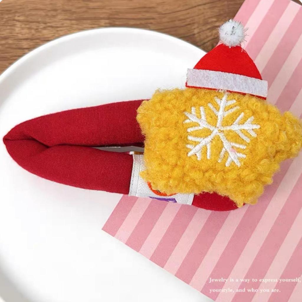 Christmas Thickened Plush BB Hair Clip for Women - Cute, Large, Decorative Accessories