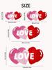 1PC Valentine's Day Heart-shaped Floor Mat - Soft, Anti-slip, with Red and Pink Heart-shaped Patterns and the Word "LOVE"