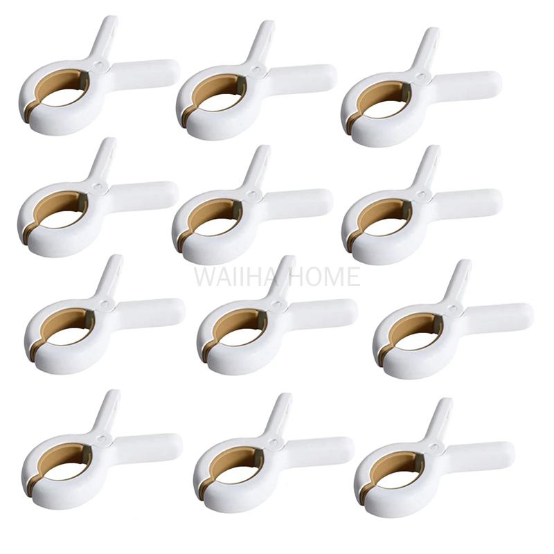 Clothes Pins 2-12Pcs Quilt Clip Strong Windproof Fixing Clothes Drying Plastic Traceless Quilt Clip Cross Stitched Quilt Clip