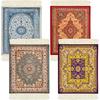 Mini Rug Table Coasters Persian Carpet Style Drink Holders Oriental Vintage Bohemian Drink Mats Miniature Elegant Bar Coaster for Office Home