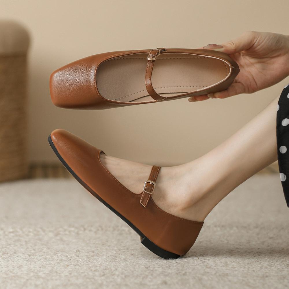 

Новинка 2024 года, женские балетки размера 35–44, милая женская обувь Мэри Джейн, мягкая повседневная обувь для балерин для танцев 35 коричневый