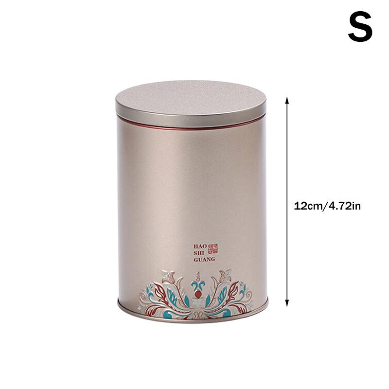 Tinplate Tea Caddy Sealed Storage Tank Portable Travel Tea Boxes Tea Tin Containers Coffee Canister Kitchen Spice Candy Jar