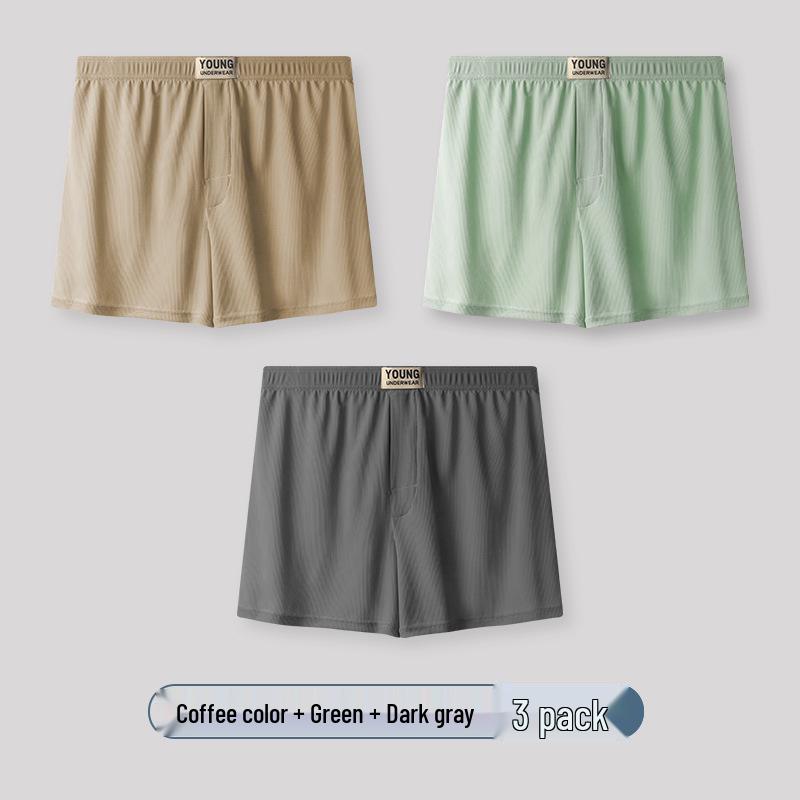 Men's Plus Size Ice Silk Casual Shorts - Breathable and Soft for Summer, Sleepwear, or Home.