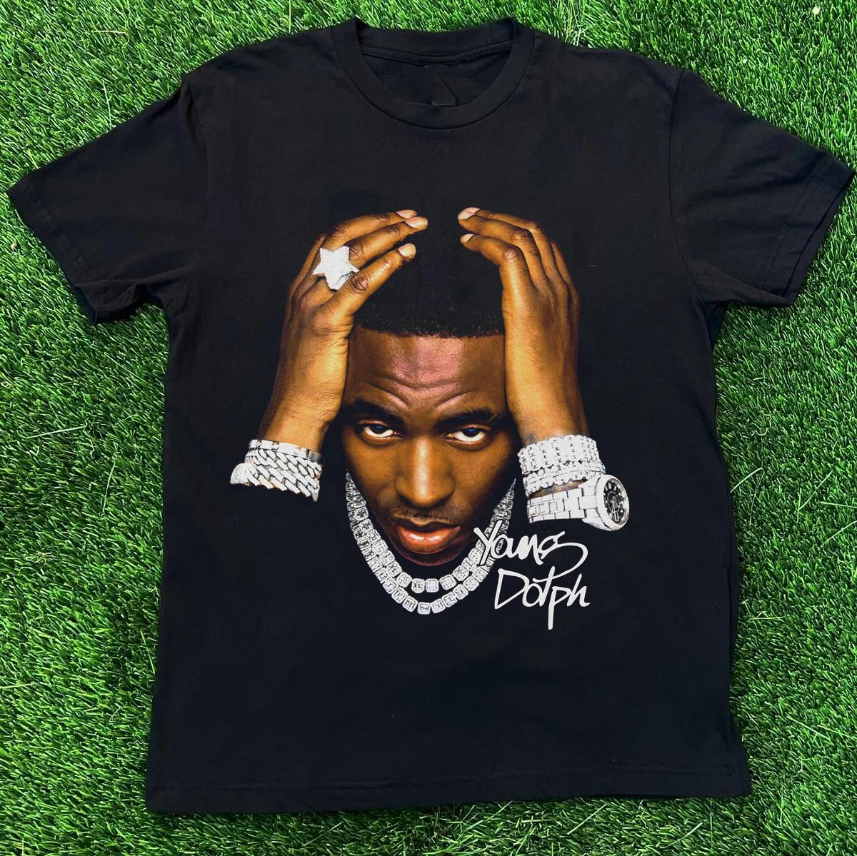 Young Dolph Big Face Signed Black All Size Unisex gift Shirt XXXL