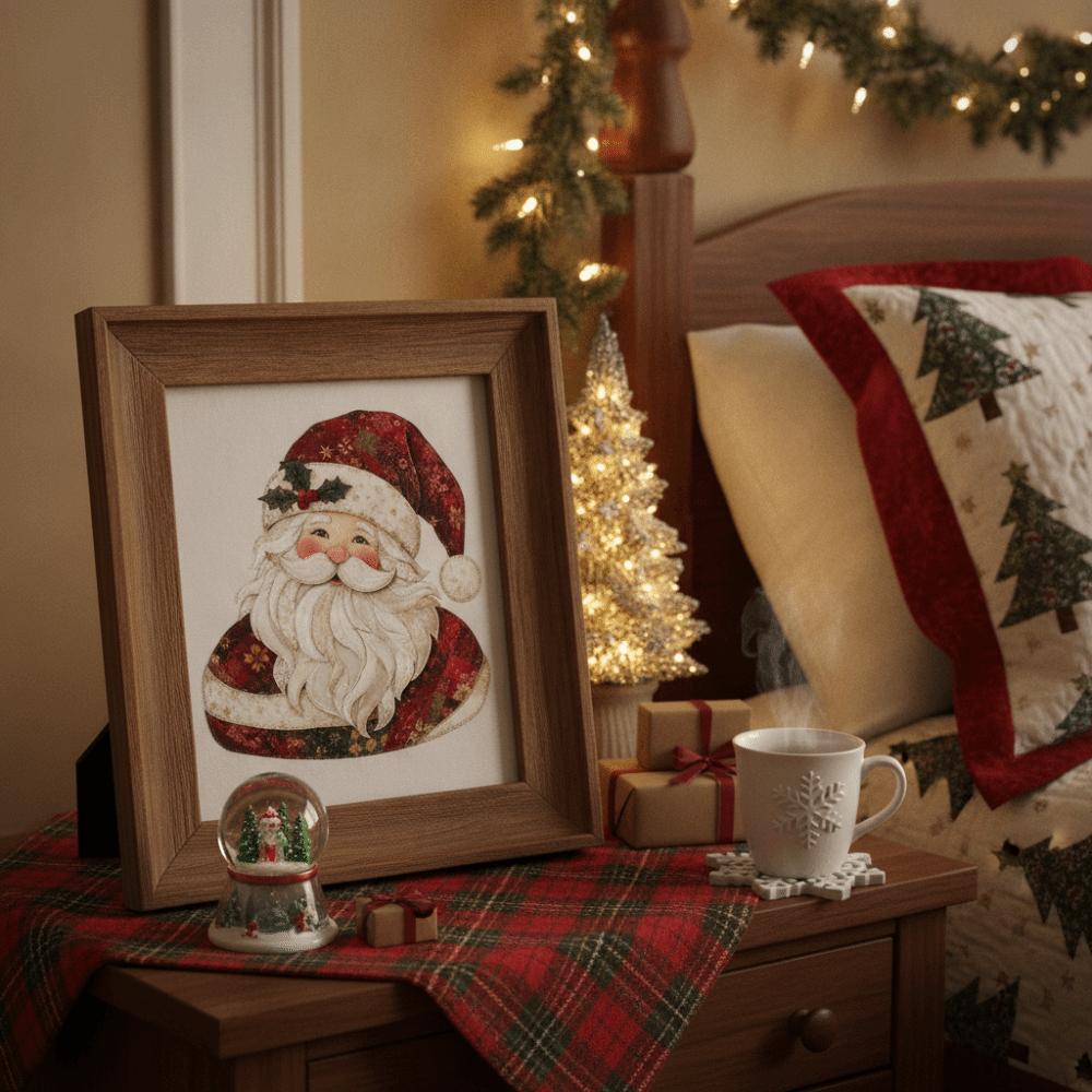 Pre-cut Fabric Christmas Patchwork Art Painting Kit Christmas Tree Patchwork Fabric Kit Friend