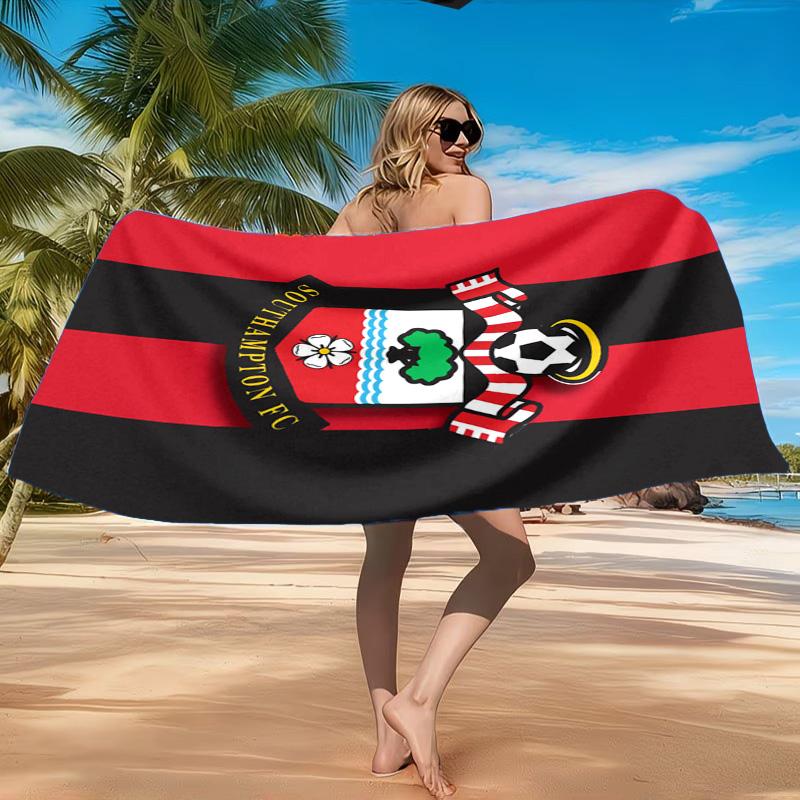 FC-Wappen-Design aufgedrucktes Mikrofaser-Strandtuch, Weich und saugfähig, Schnell trocknend, Ideal für Sommerreisen, Strand-Essential, Schwimmbad