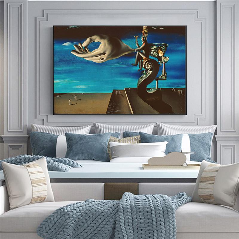 

Рука Сальвадора подарила известные художественные картины, печать на холсте, постеры и печать сюрреалистических картин для гостиной. 20*40cm No Frame