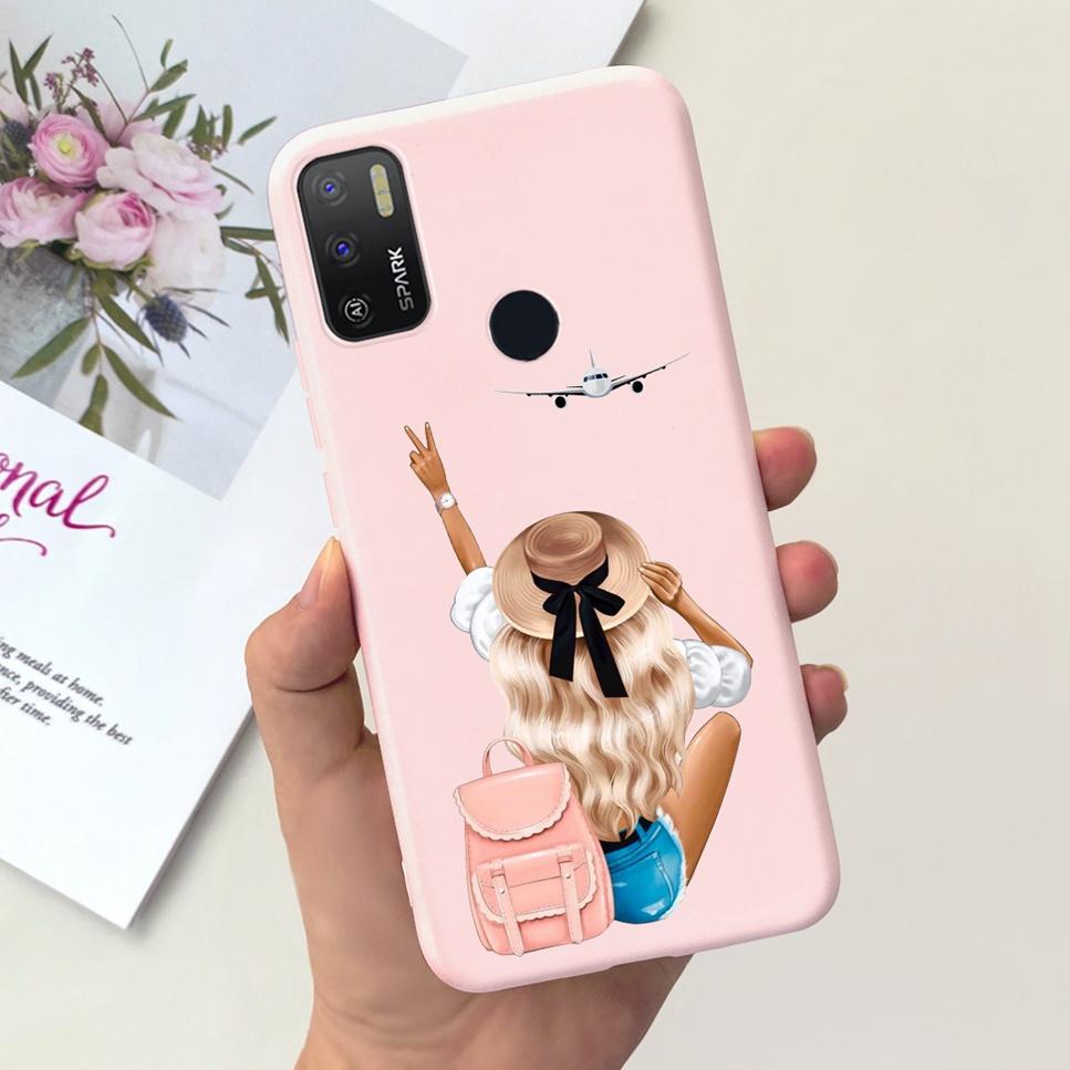 For Tecno Spark 5 Air 7.0" Case Space Astronaut Cute Cat Soft Silicone Cover For Tecno Spark5 Air KD6a Bumper Phone Case Coque
