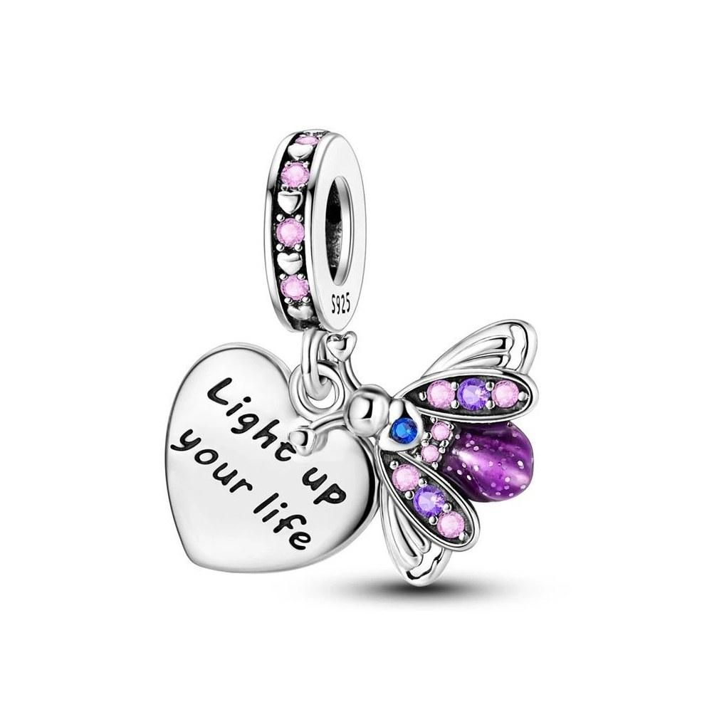 In Copper Colors Gold Glow In The Dark Firefly Charms Light Up Beads Fit Original Bracelet For Women Diy Jewelry Gifts