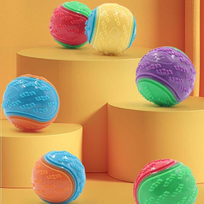 Dogs Interactive Toys Soft TPR Toys for Dog Pet Teeth Cleaning Bite Resistance Squeaky Dog Ball Toy Pet Products Accessories
