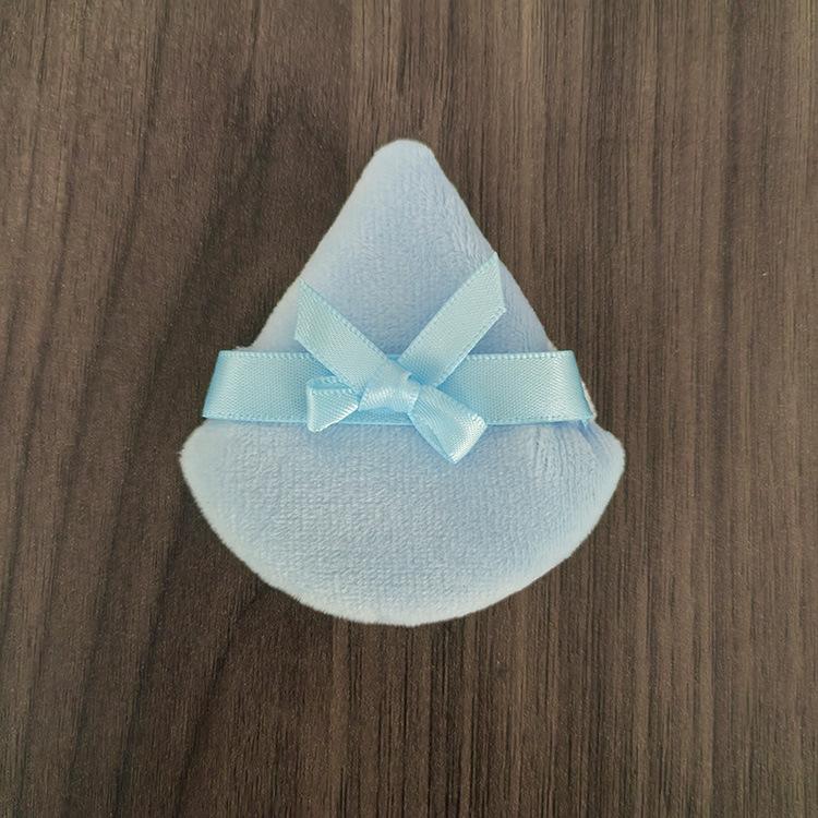 2Pcs/Set Bow Decoration Soft Face Powder Puff Triangle Makeup Puff Cosmetic Foundation Sponge Makeup Tool For Loose Powder Setting Puff