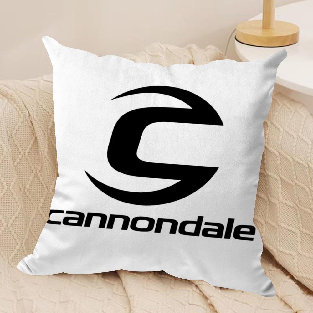 Fashion C-Cannondale Cushion Cover Silky Short Plush Sofa Pillow Cover Hidden Zipper Soft Dustproof Case for Home Decor