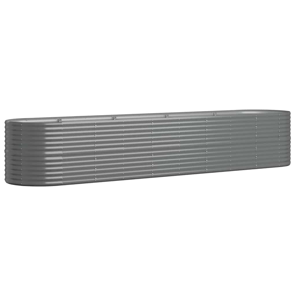 vidaXL Hochbeet Verzinkter Stahl 368x80x68 cm Grau