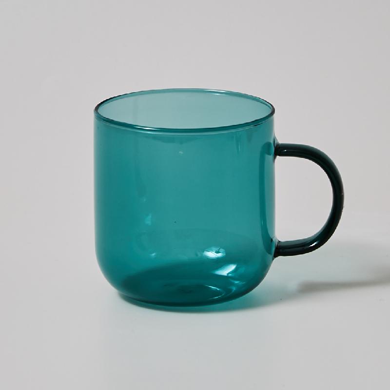 Varmebestandig glass Fargerike kaffeglass med hank Husholdningsmelk Frokostkopp Nordisk Moderne Krus Drikkeglass