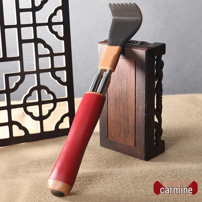 Satisfaction Guaranteed: Extendable Anti-Rotation Stainless Steel Back Scratcher with Double Rod Grip